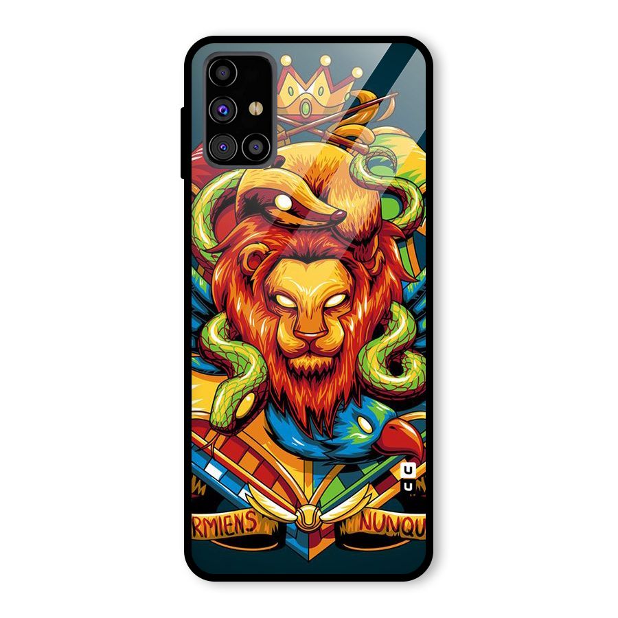 Animal Art Glass Back Case for Galaxy M31s