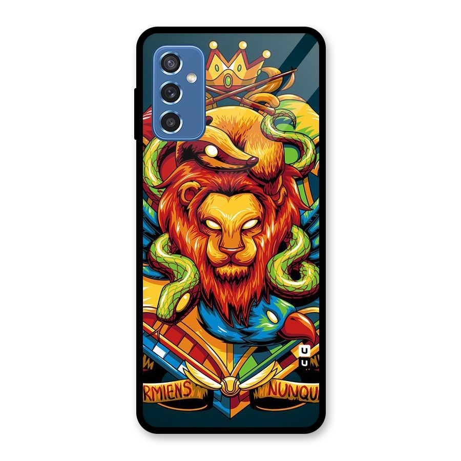 Animal Art Glass Back Case for Galaxy M52 5G