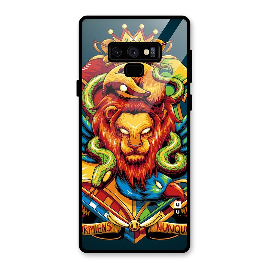 Animal Art Glass Back Case for Galaxy Note 9