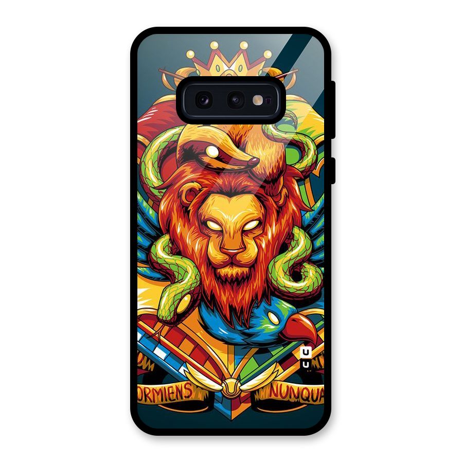 Animal Art Glass Back Case for Galaxy S10e