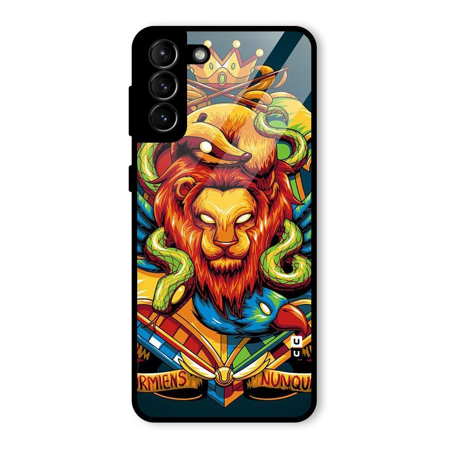 Animal Art Glass Back Case for Galaxy S21 Plus