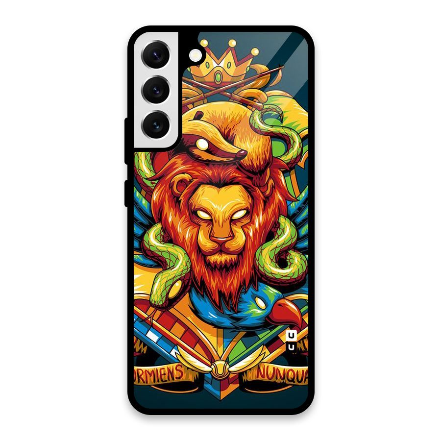 Animal Art Glass Back Case for Galaxy S22 Plus 5G