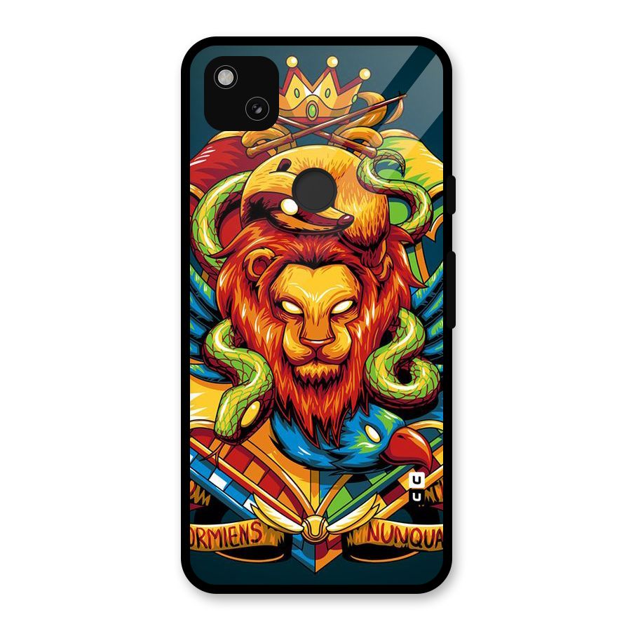 Animal Art Glass Back Case for Google Pixel 4a