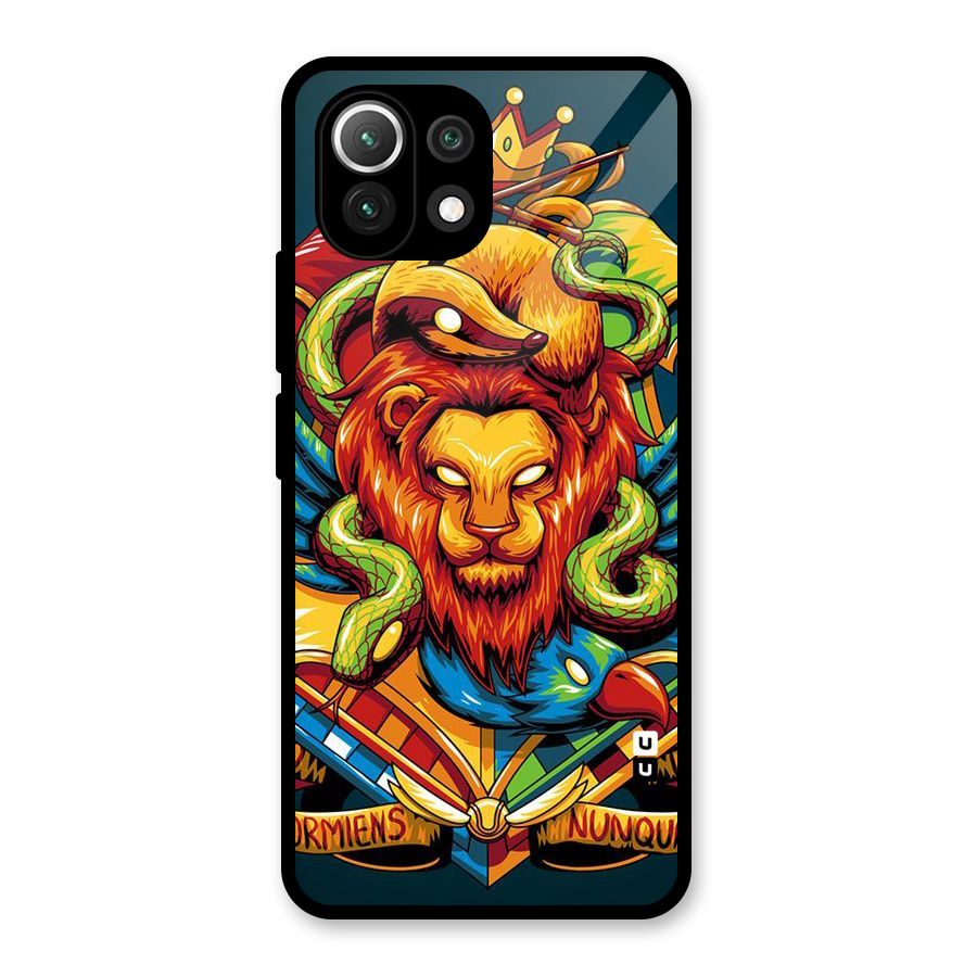 Animal Art Glass Back Case for Mi 11 Lite