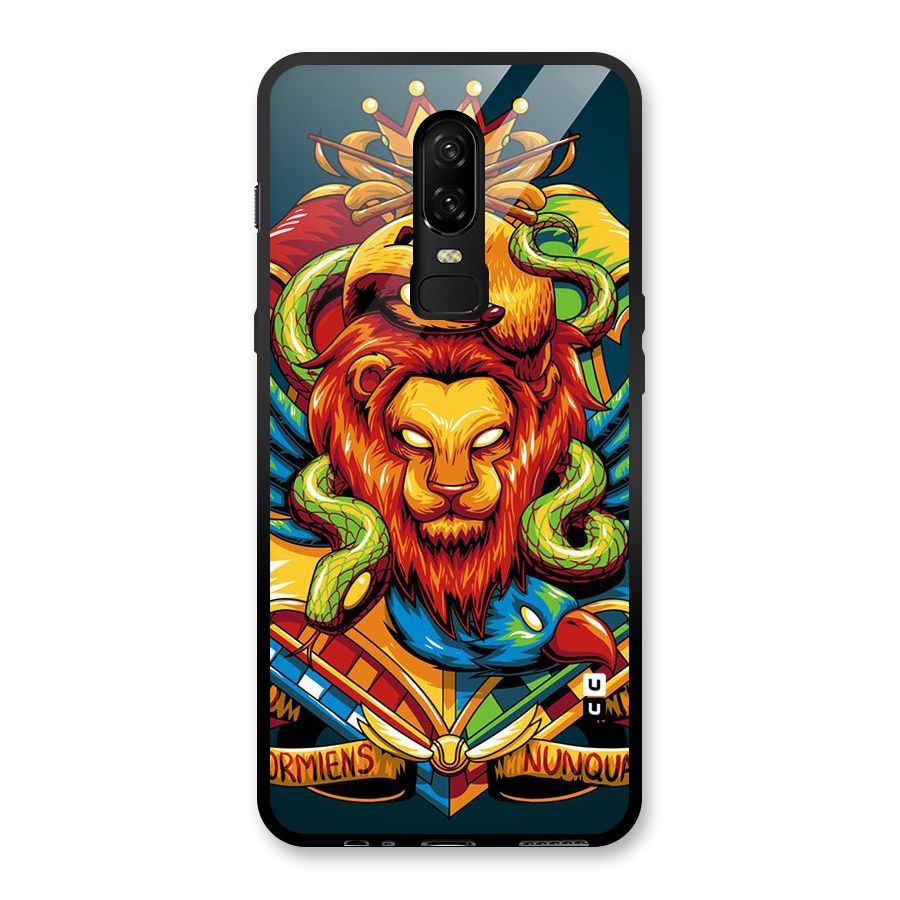 Animal Art Glass Back Case for OnePlus 6