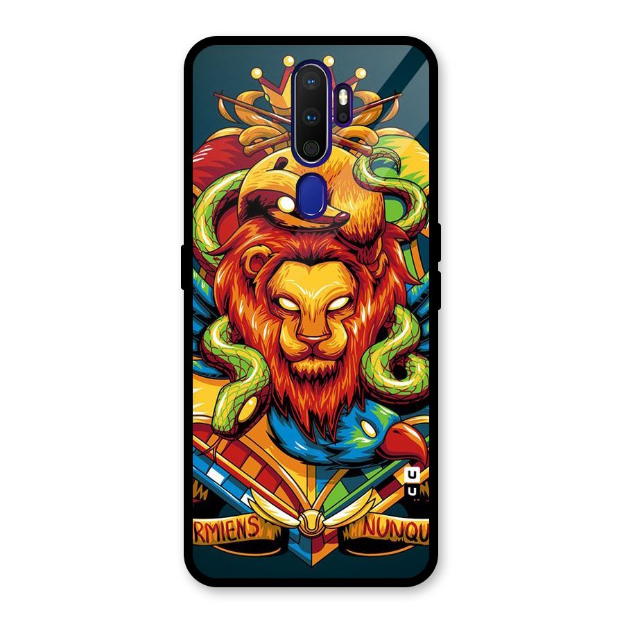 Animal Art Glass Back Case for Oppo A9 (2020)