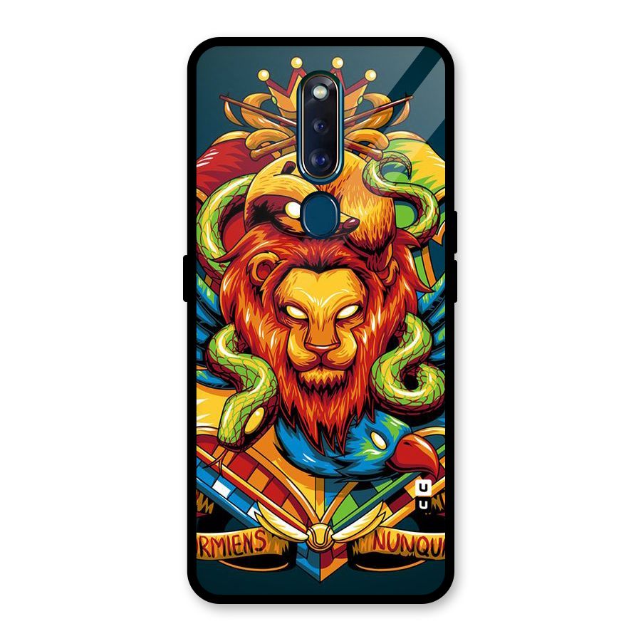 Animal Art Glass Back Case for Oppo F11 Pro