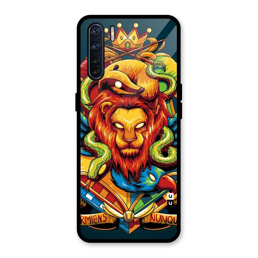 Animal Art Glass Back Case for Oppo F15