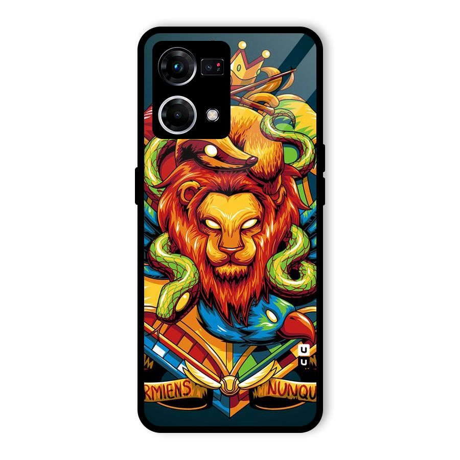 Animal Art Glass Back Case for Oppo F21s Pro 4G