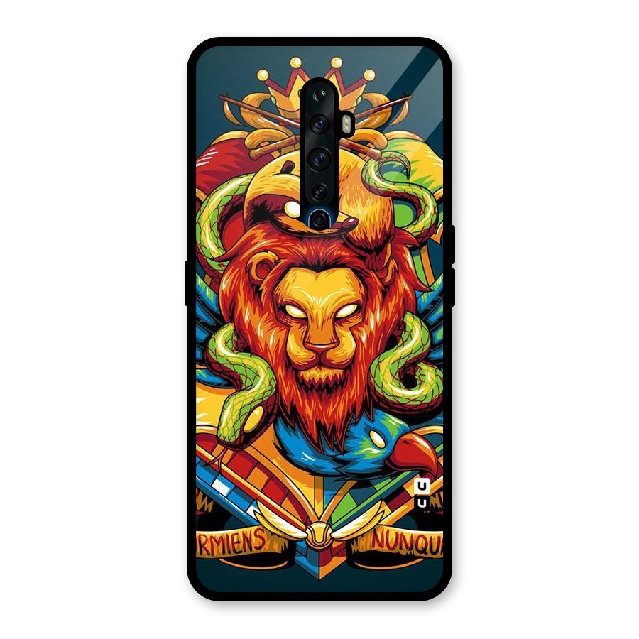 Animal Art Glass Back Case for Oppo Reno2 Z
