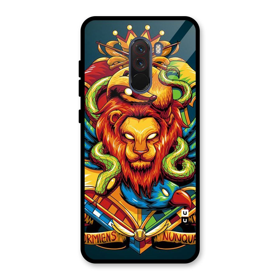 Animal Art Glass Back Case for Poco F1