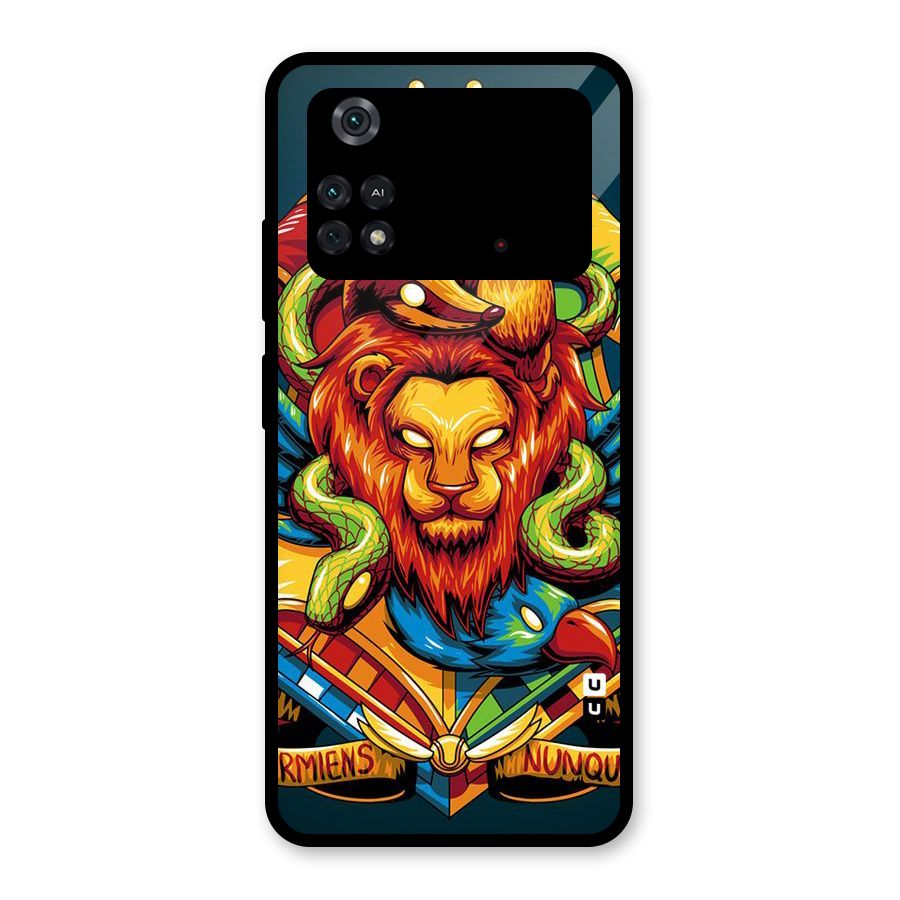 Animal Art Glass Back Case for Poco M4 Pro 4G