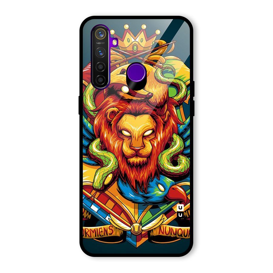 Animal Art Glass Back Case for Realme 5 Pro