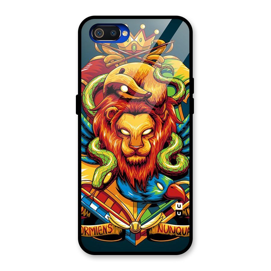 Animal Art Glass Back Case for Realme C2