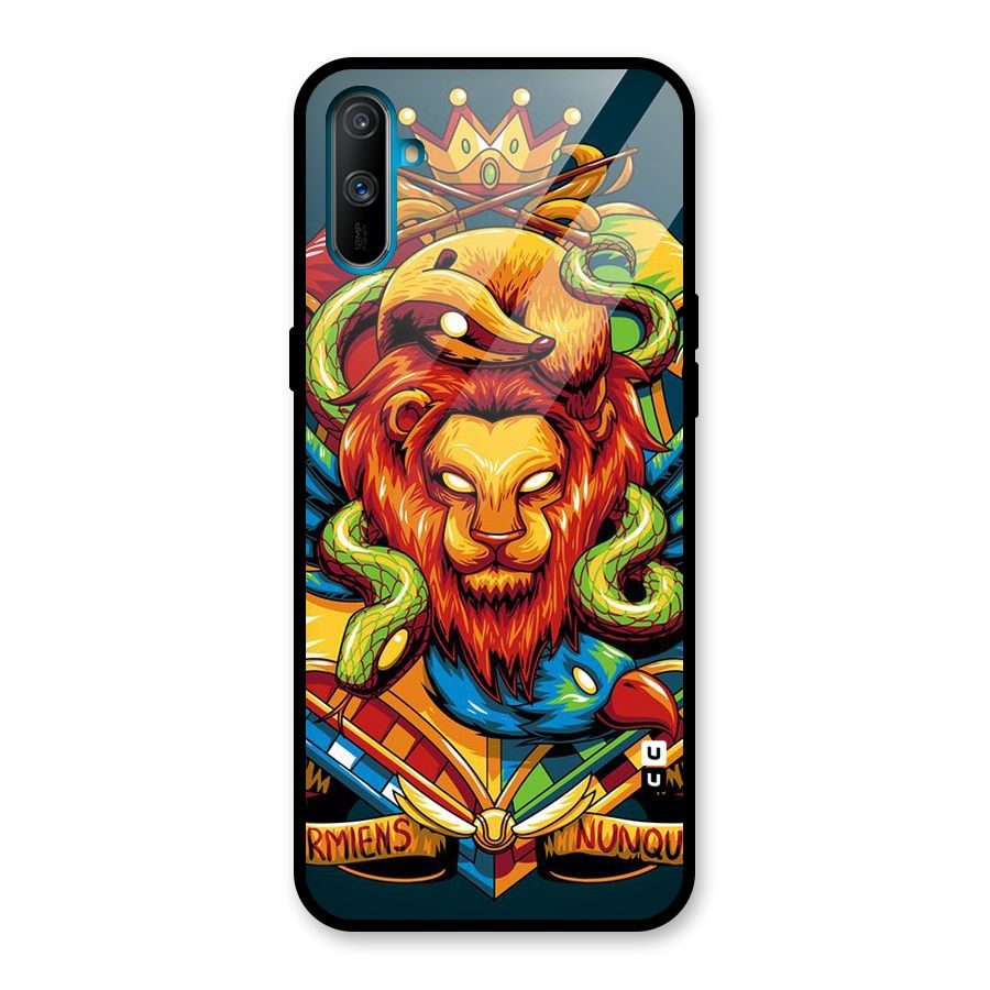 Animal Art Glass Back Case for Realme C3