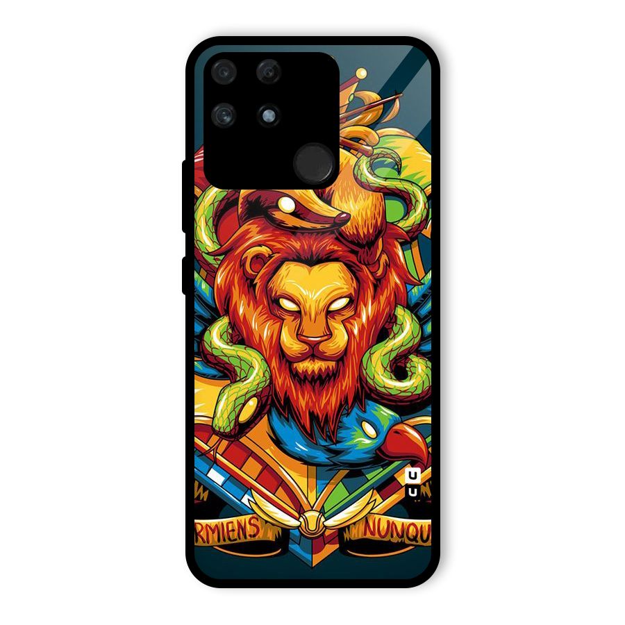 Animal Art Glass Back Case for Realme Narzo 50A