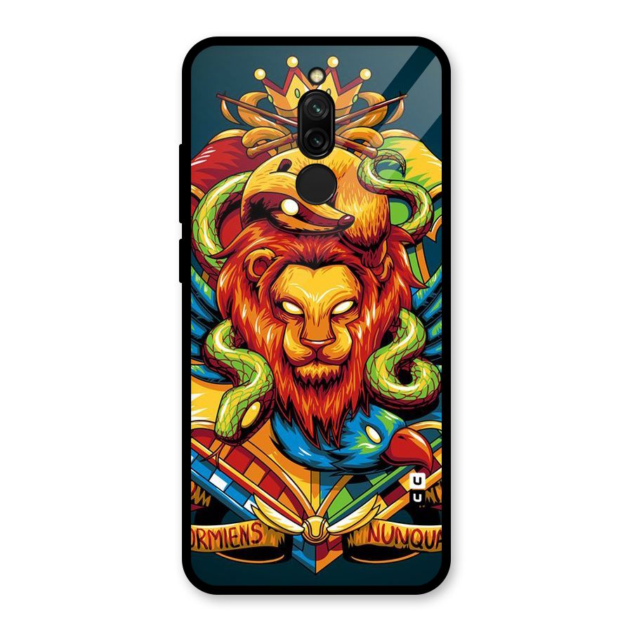 Animal Art Glass Back Case for Redmi 8
