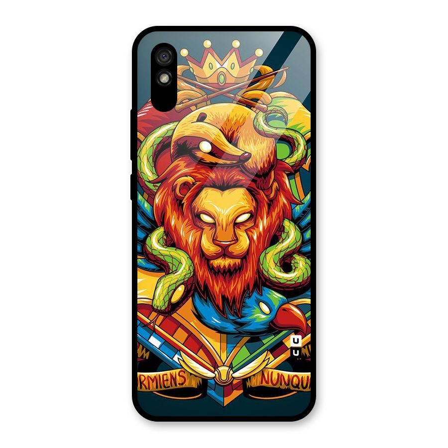 Animal Art Glass Back Case for Redmi 9i