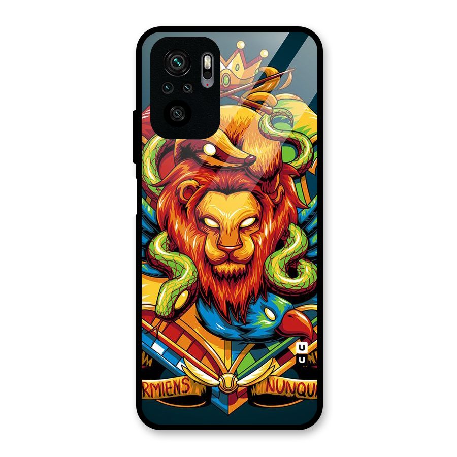 Animal Art Glass Back Case for Redmi Note 10S