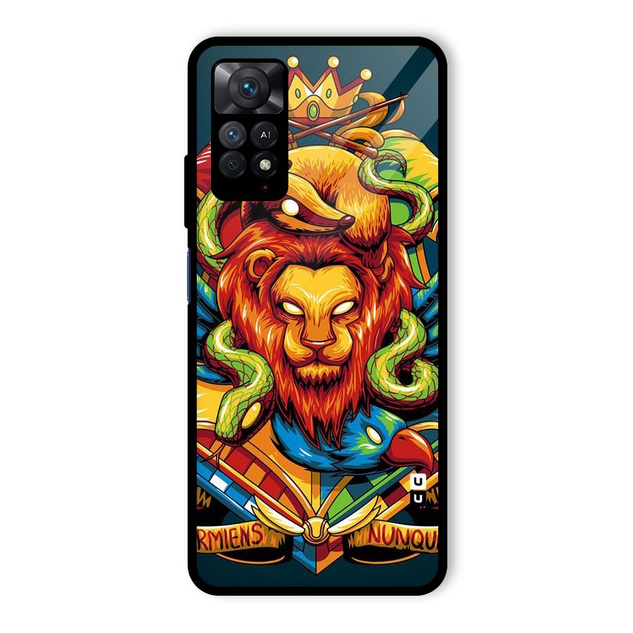 Animal Art Glass Back Case for Redmi Note 11 Pro