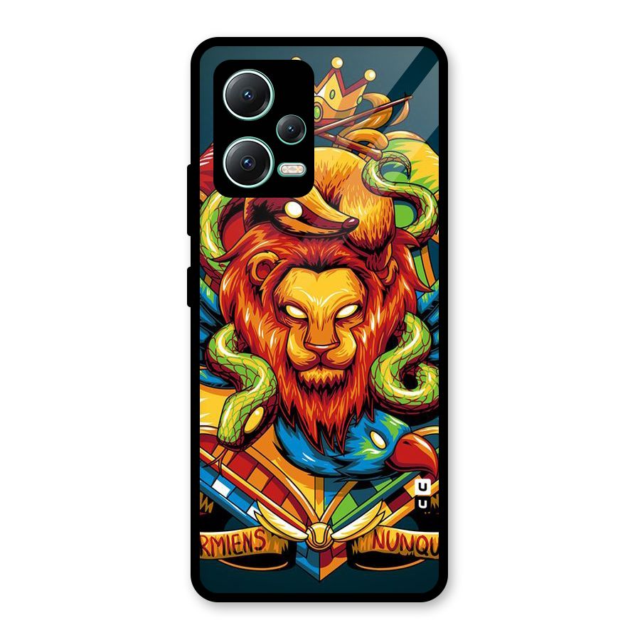 Animal Art Glass Back Case for Redmi Note 12 5G
