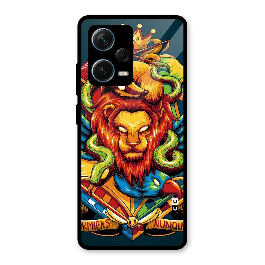 Animal Art Glass Back Case for Redmi Note 12 Pro Plus 5G