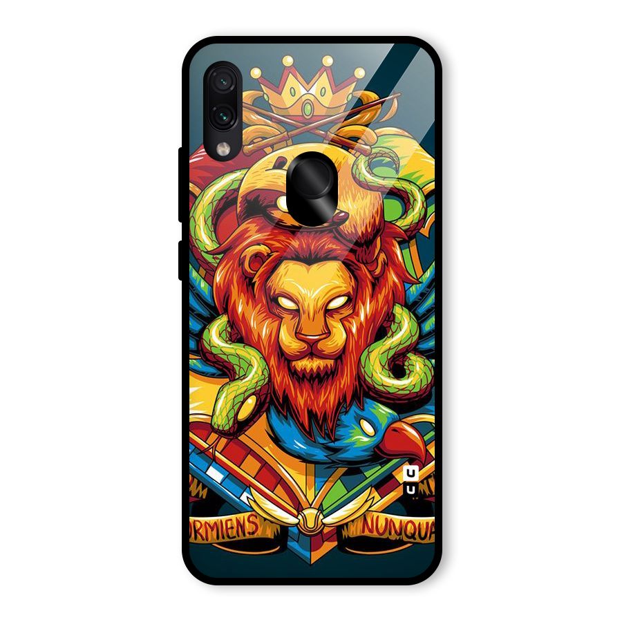 Animal Art Glass Back Case for Redmi Note 7 Pro