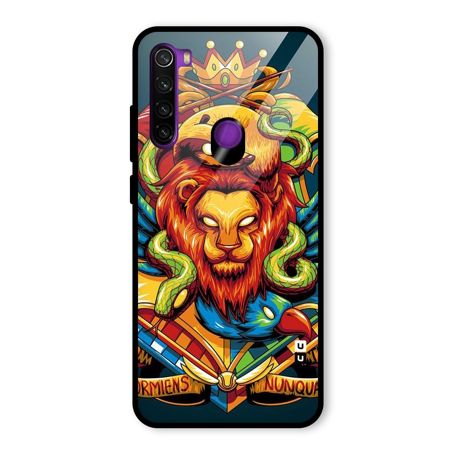 Animal Art Glass Back Case for Redmi Note 8