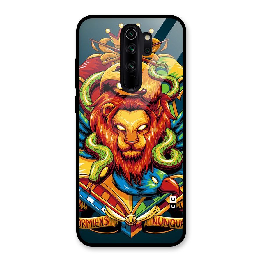 Animal Art Glass Back Case for Redmi Note 8 Pro