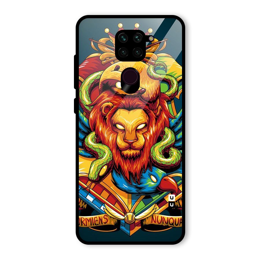Animal Art Glass Back Case for Redmi Note 9