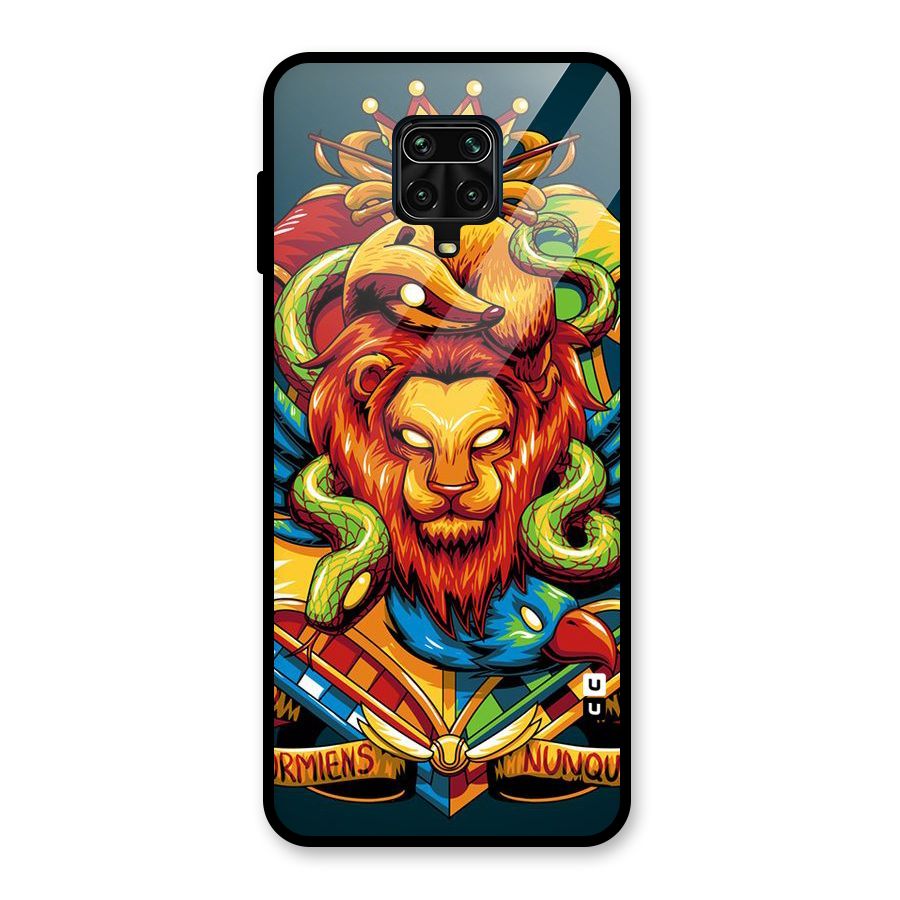 Animal Art Glass Back Case for Redmi Note 9 Pro