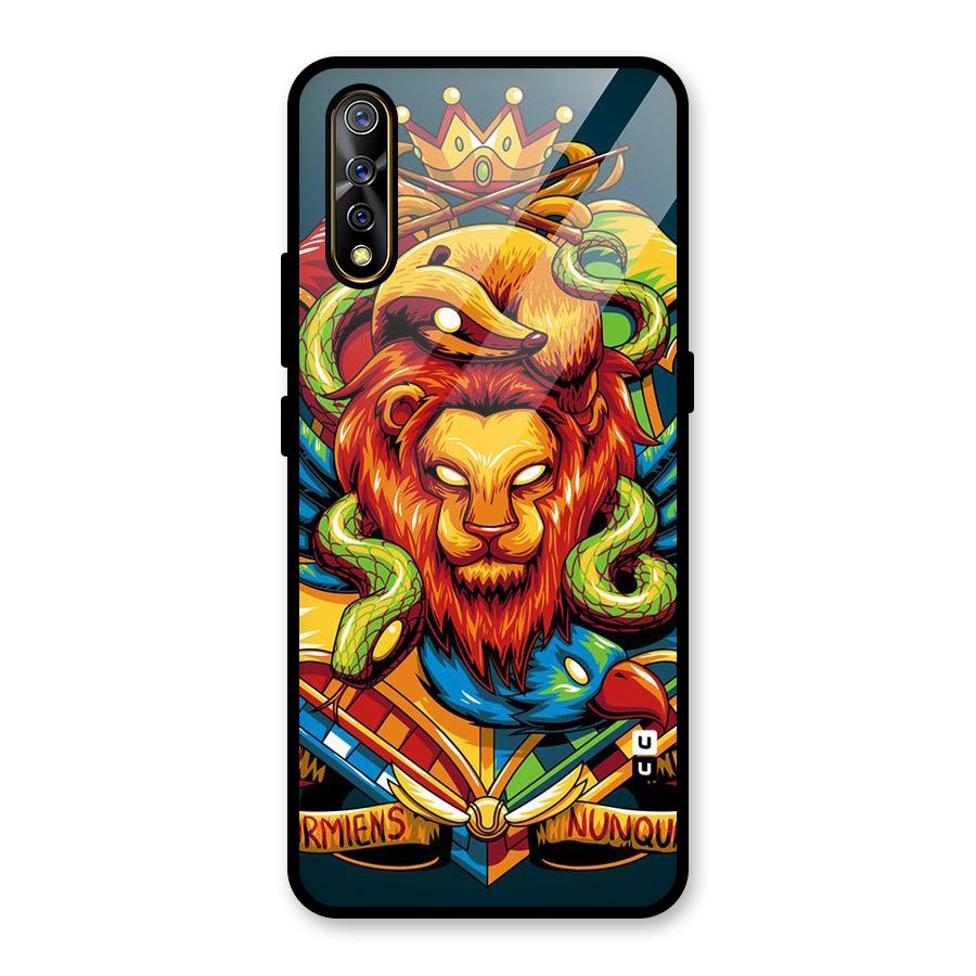 Animal Art Glass Back Case for Vivo S1
