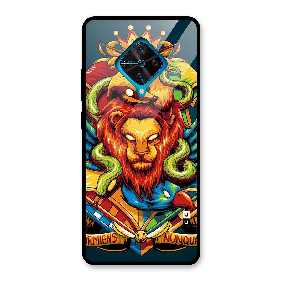 Animal Art Glass Back Case for Vivo S1 Pro