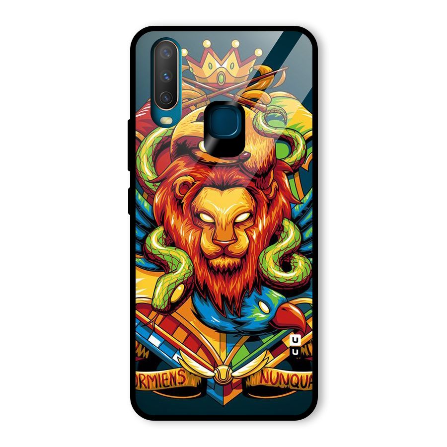 Animal Art Glass Back Case for Vivo U10