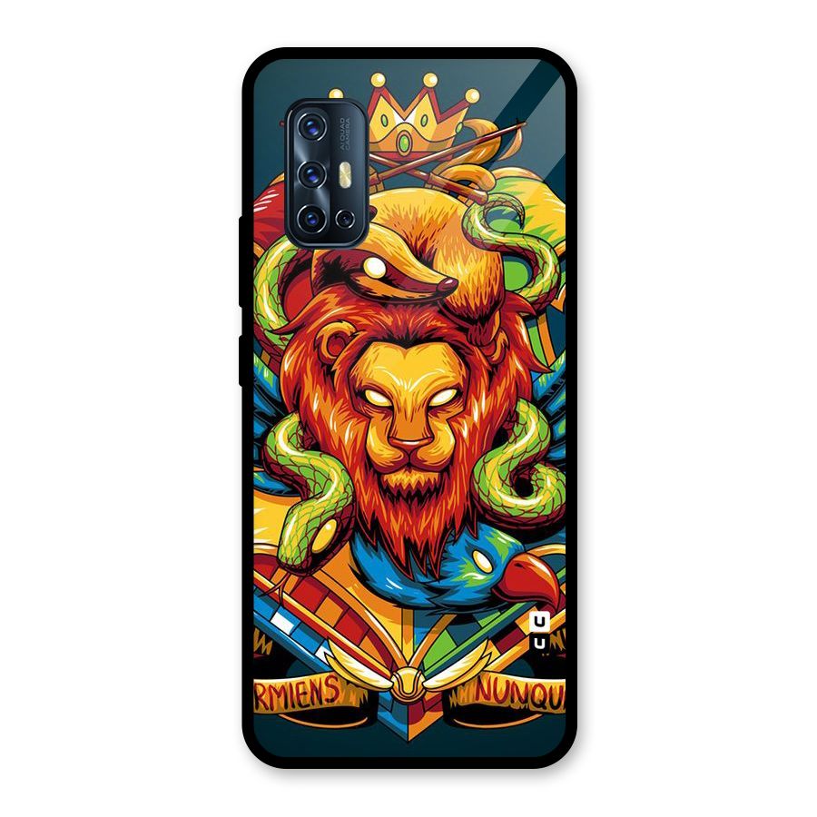 Animal Art Glass Back Case for Vivo V17