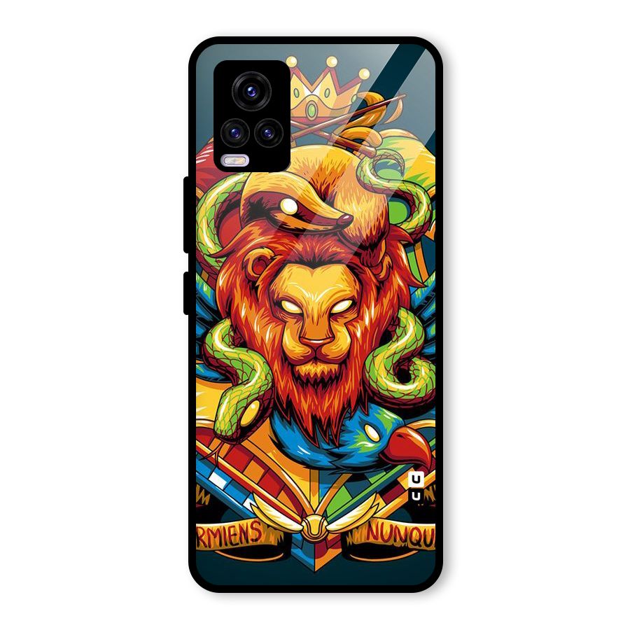 Animal Art Glass Back Case for Vivo V20