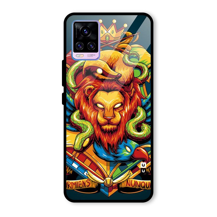 Animal Art Glass Back Case for Vivo V20 Pro