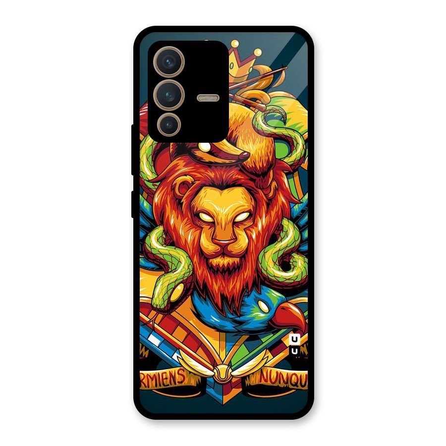 Animal Art Glass Back Case for Vivo V23 5G