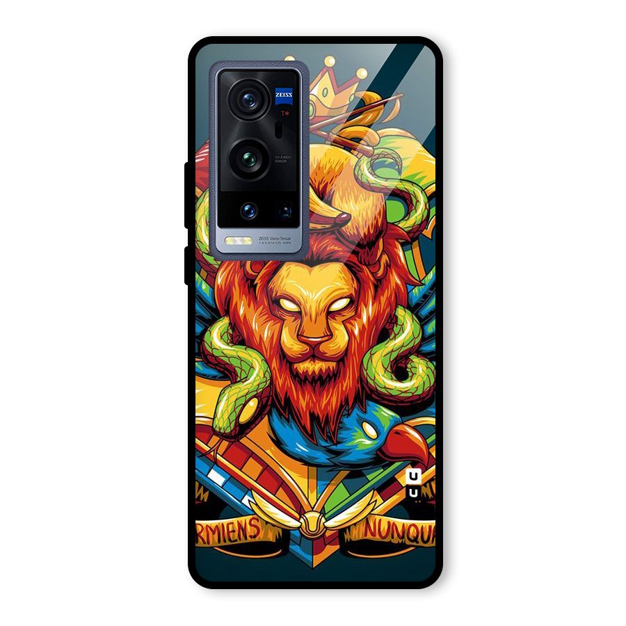 Animal Art Glass Back Case for Vivo X60 Pro Plus