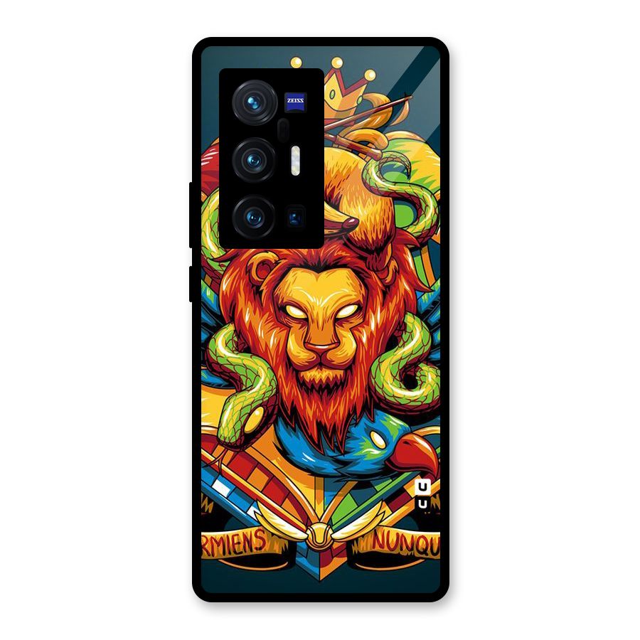 Animal Art Glass Back Case for Vivo X70 Pro Plus