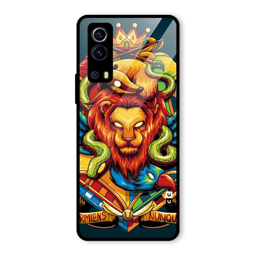 Animal Art Glass Back Case for Vivo iQOO Z3