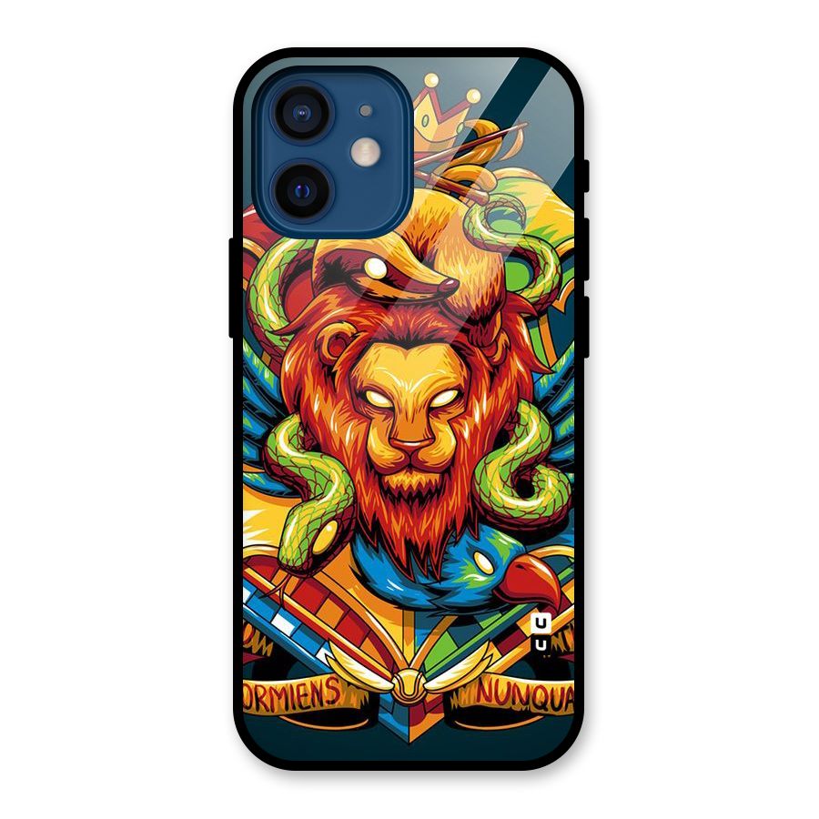 Animal Art Glass Back Case for iPhone 12 Mini