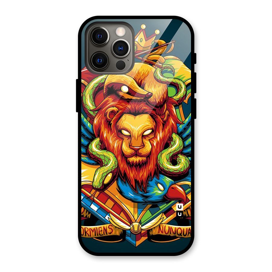 Animal Art Glass Back Case for iPhone 12 Pro