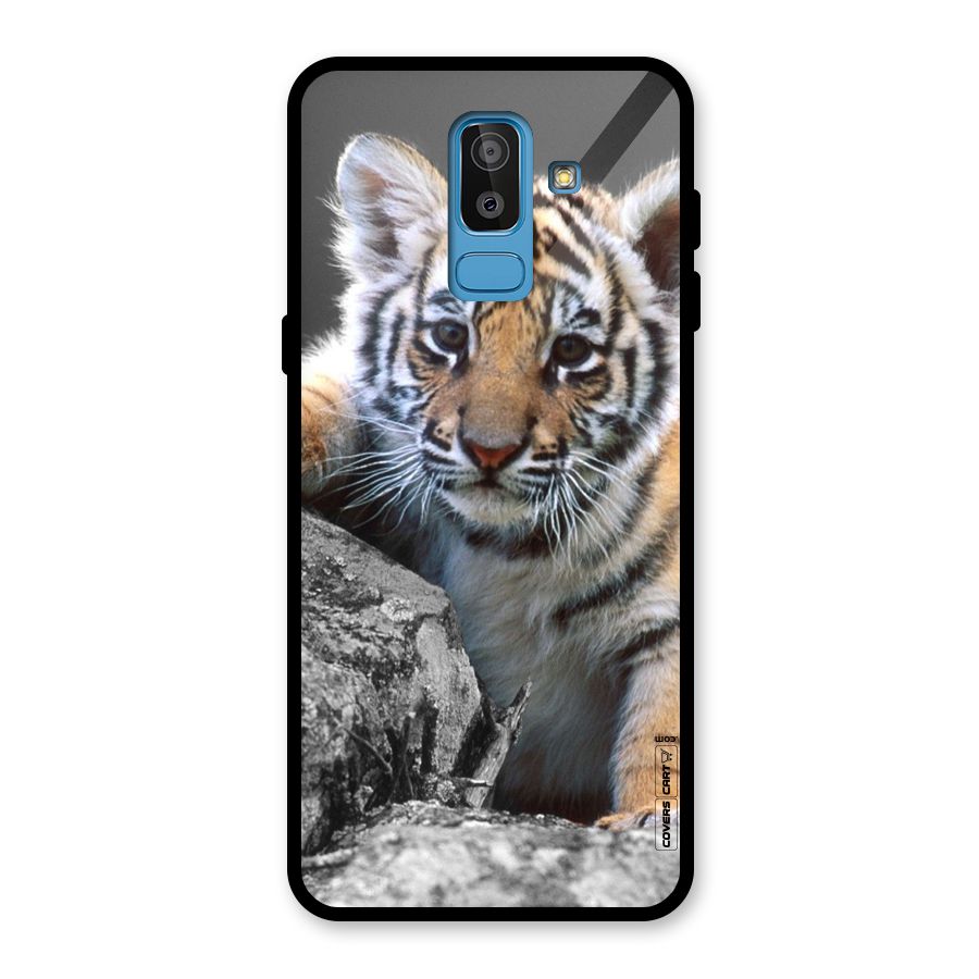 Animal Beauty Glass Back Case for Galaxy J8