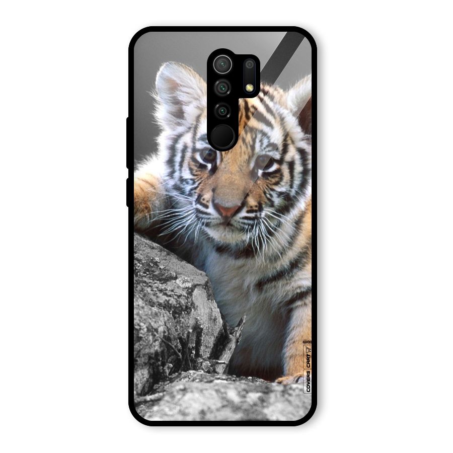 Animal Beauty Glass Back Case for Redmi 9 Prime