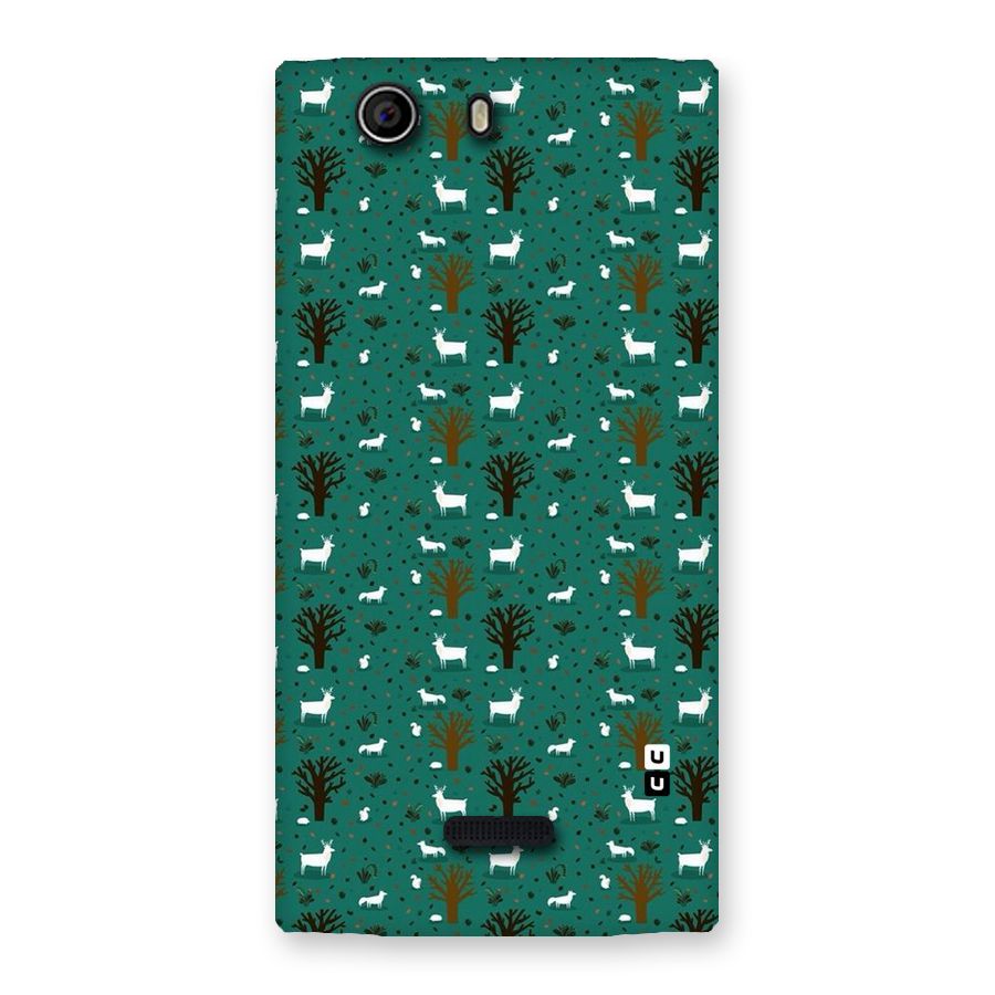 Animal Grass Pattern Back Case for Canvas Nitro 2 E311
