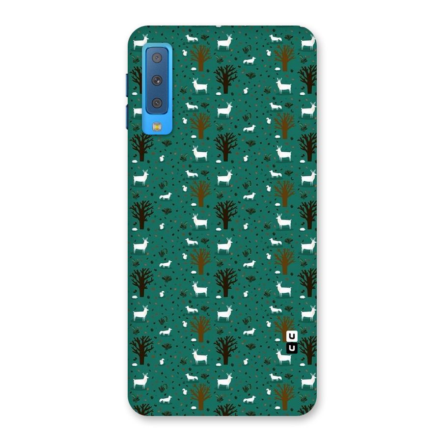 Animal Grass Pattern Back Case for Galaxy A7 (2018)