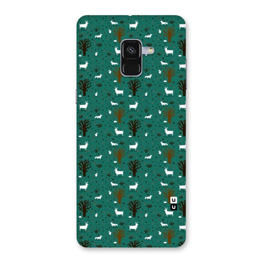 Animal Grass Pattern Back Case for Galaxy A8 Plus