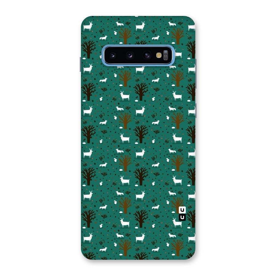 Animal Grass Pattern Back Case for Galaxy S10 Plus