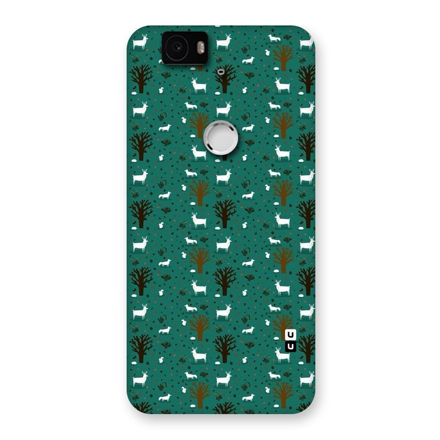 Animal Grass Pattern Back Case for Google Nexus-6P